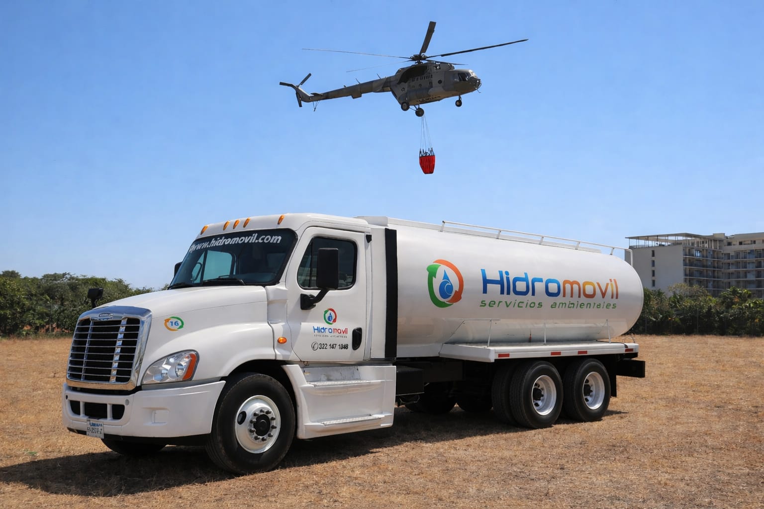 Pipa de agua Hidromovil en Puerto Vallarta — apoyo a emergencias